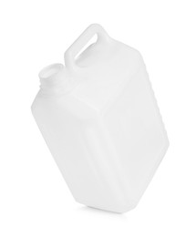 One plastic canister in air on white background