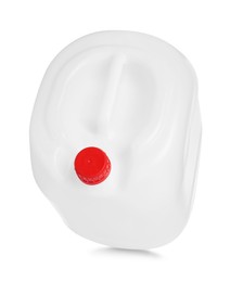 One plastic canister in air on white background