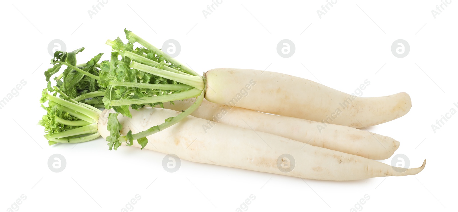 Photo of Whole fresh turnips isolated on white. Vegetable root