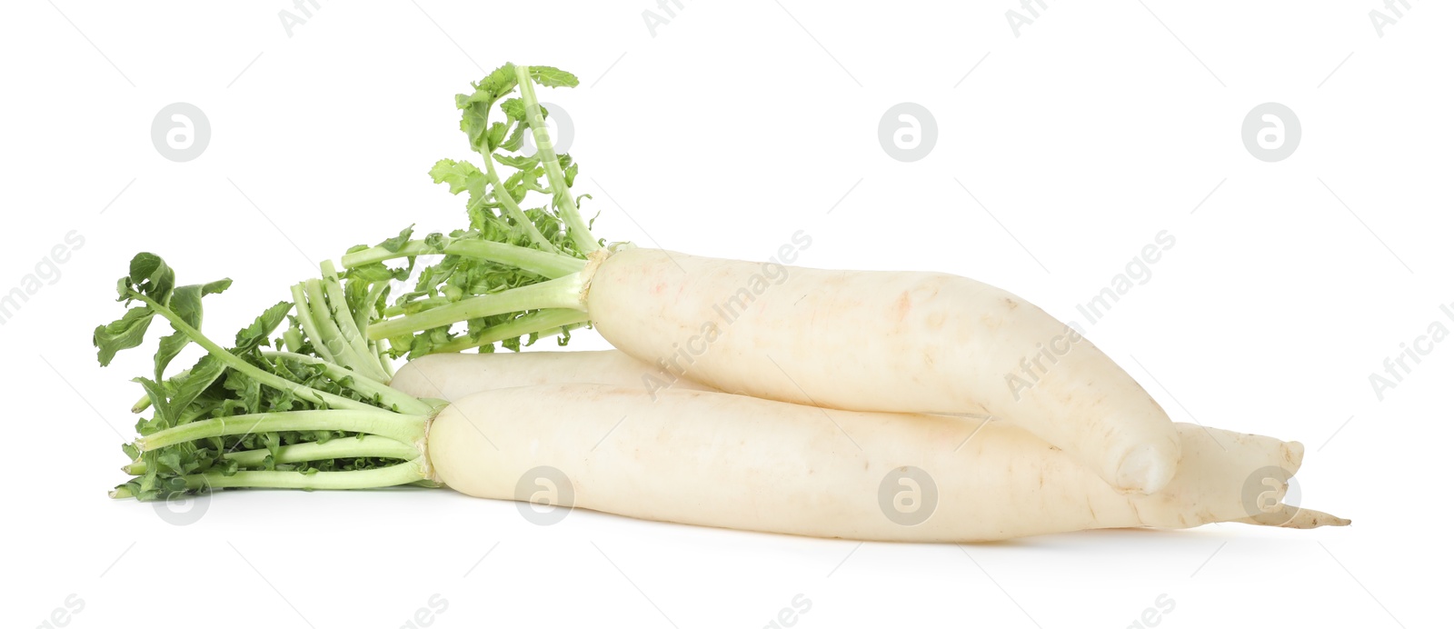 Photo of Whole fresh turnips isolated on white. Vegetable root