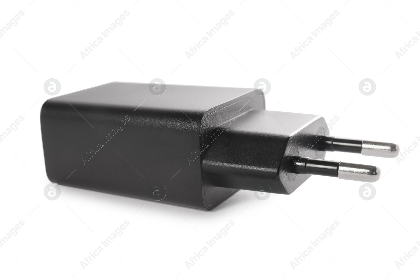 Photo of USB power adapter (charger) isolated on white