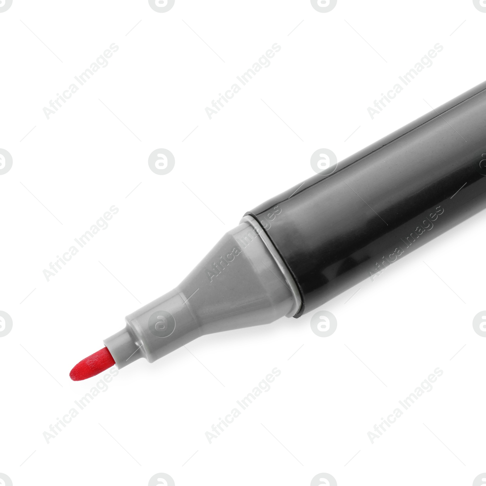 Photo of One color marker isolated on white, top view