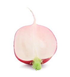 Photo of Piece of fresh ripe radish isolated on white