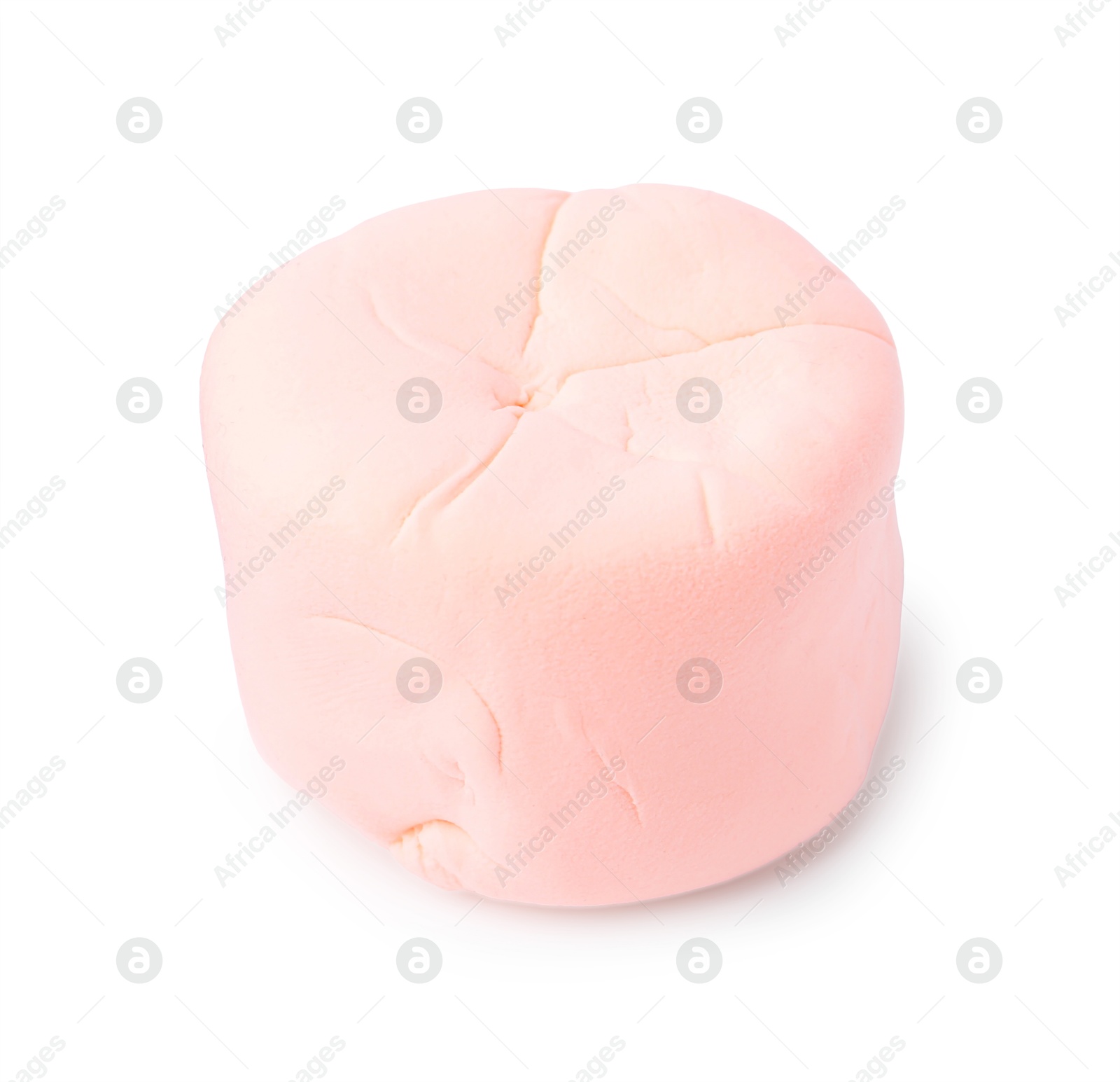 Photo of Pale pink play dough isolated on white