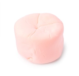 Photo of Pale pink play dough isolated on white