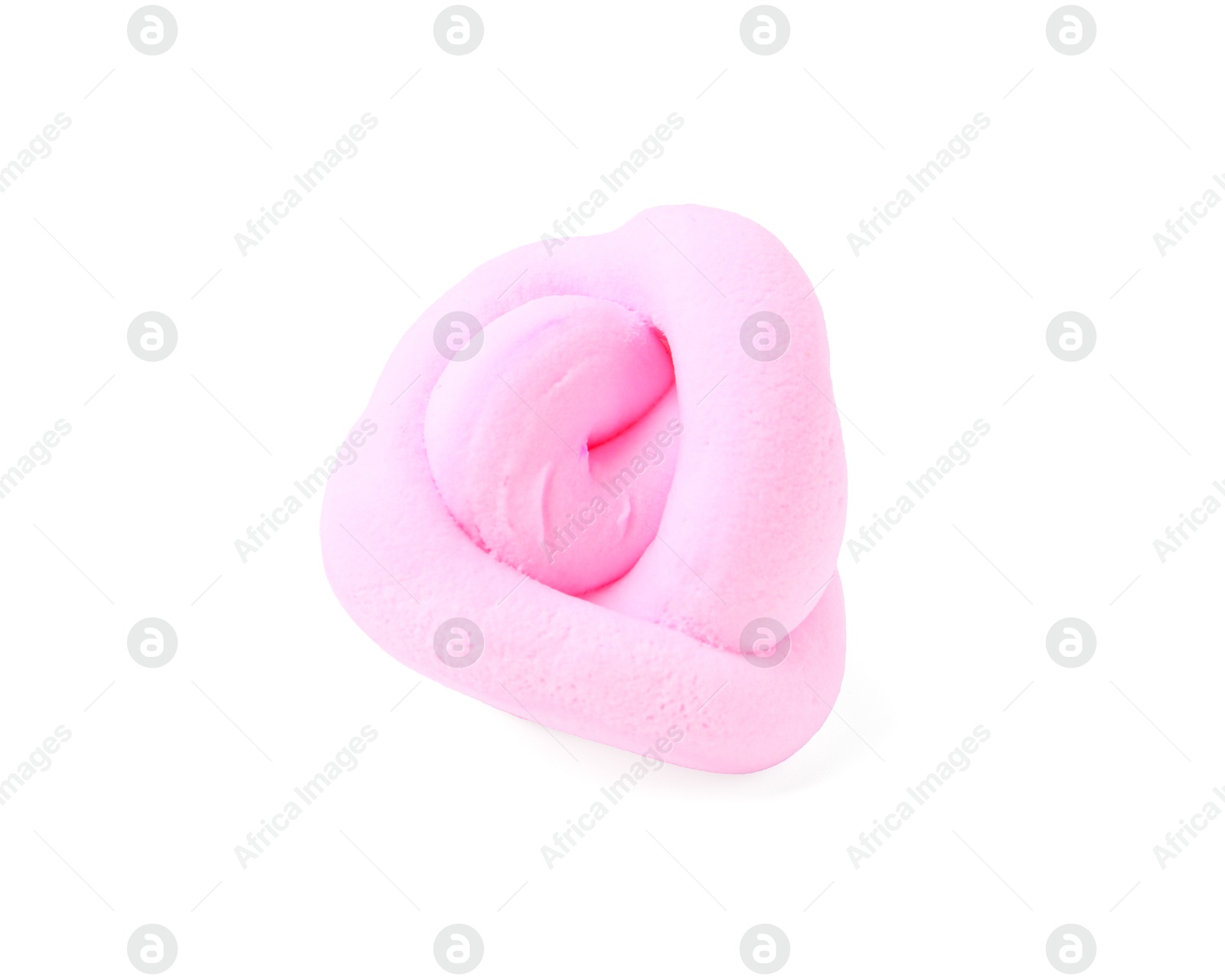 Photo of Bright pink play dough isolated on white