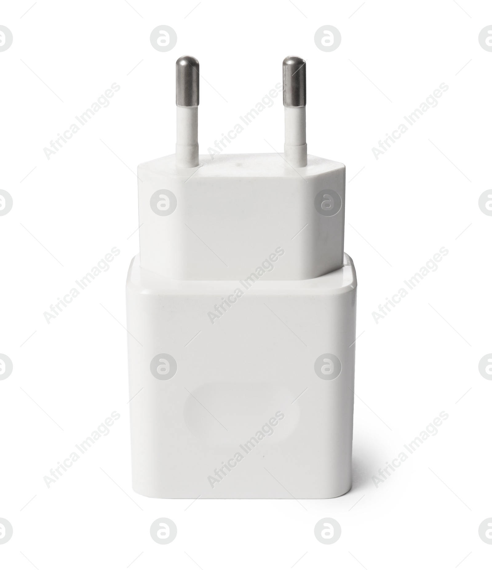 Photo of USB power adapter (charger) isolated on white