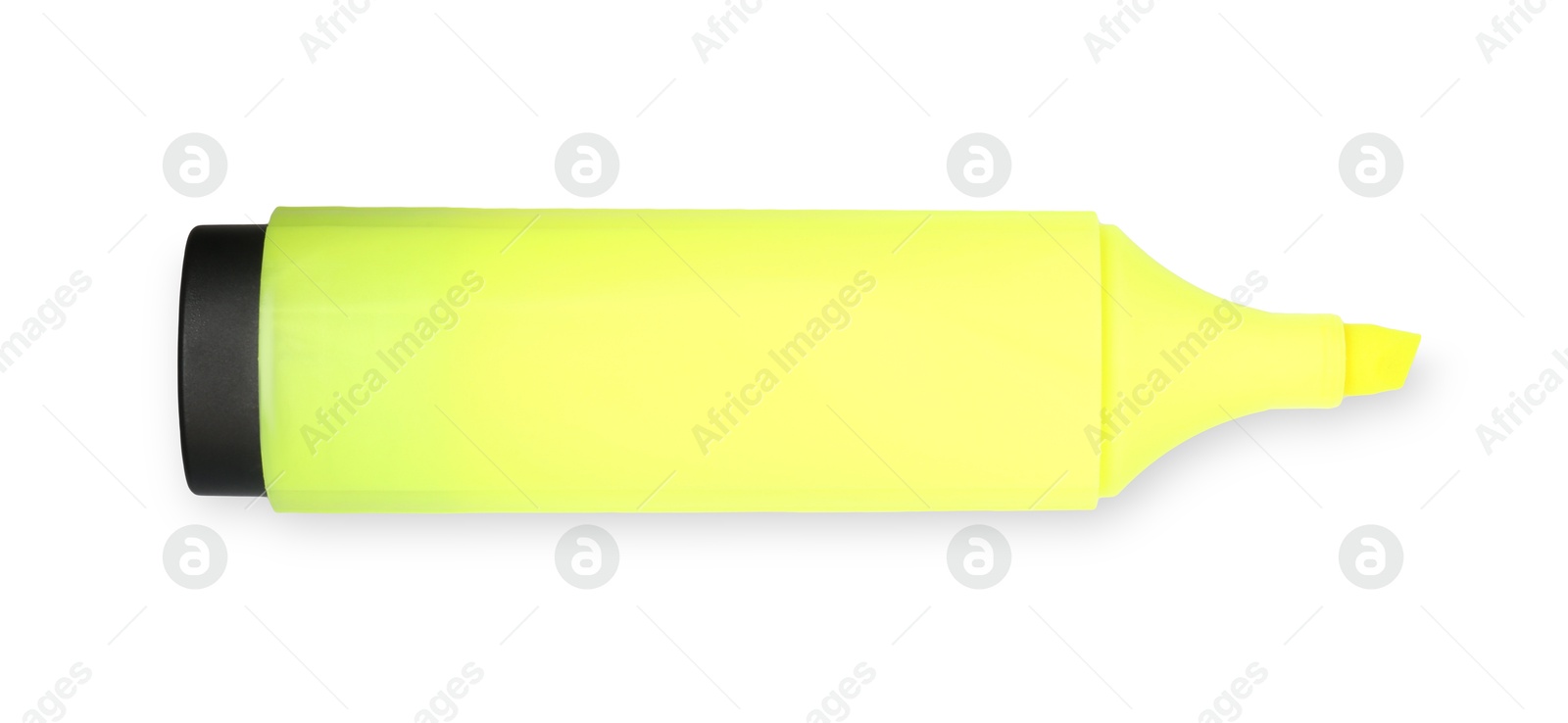 Photo of One highlighter isolated on white, top view