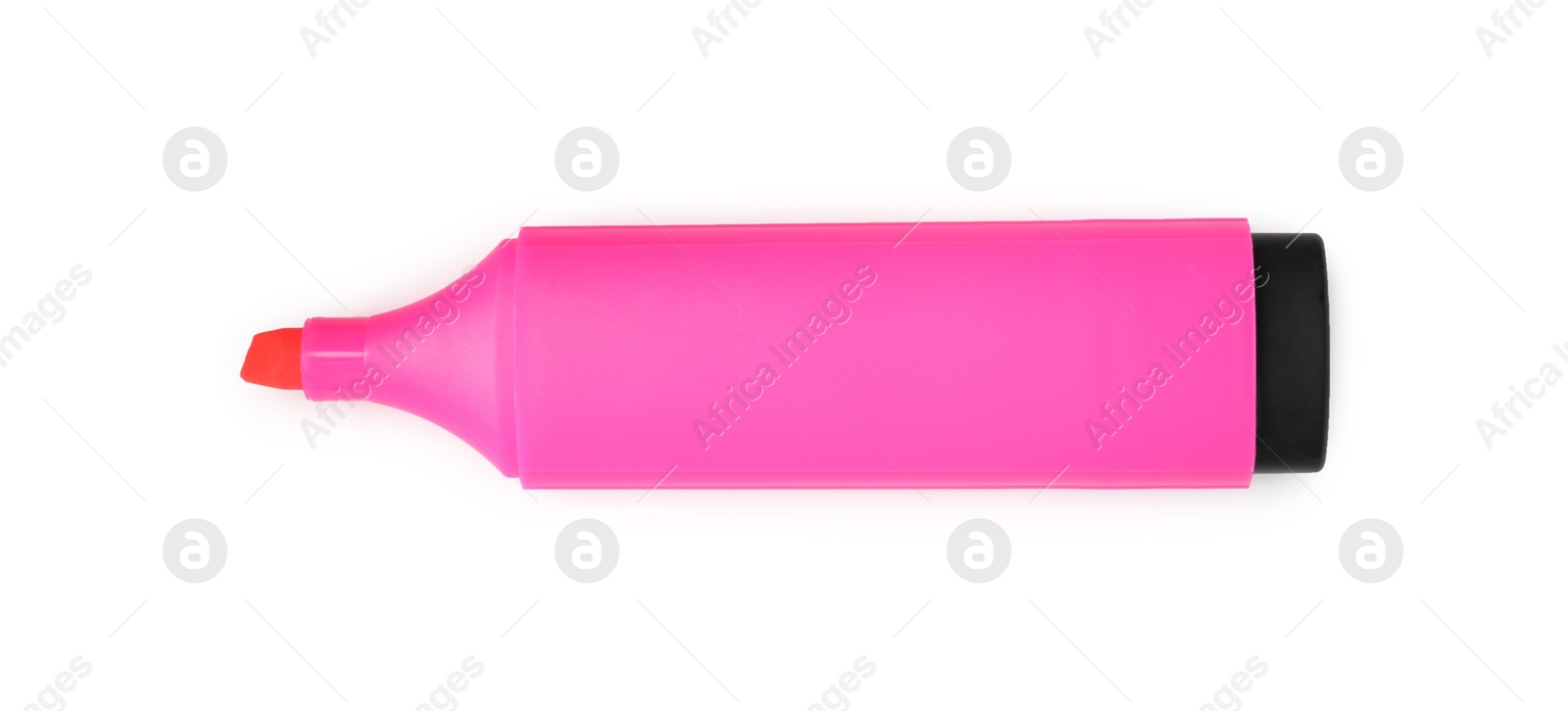 Photo of One highlighter isolated on white, top view