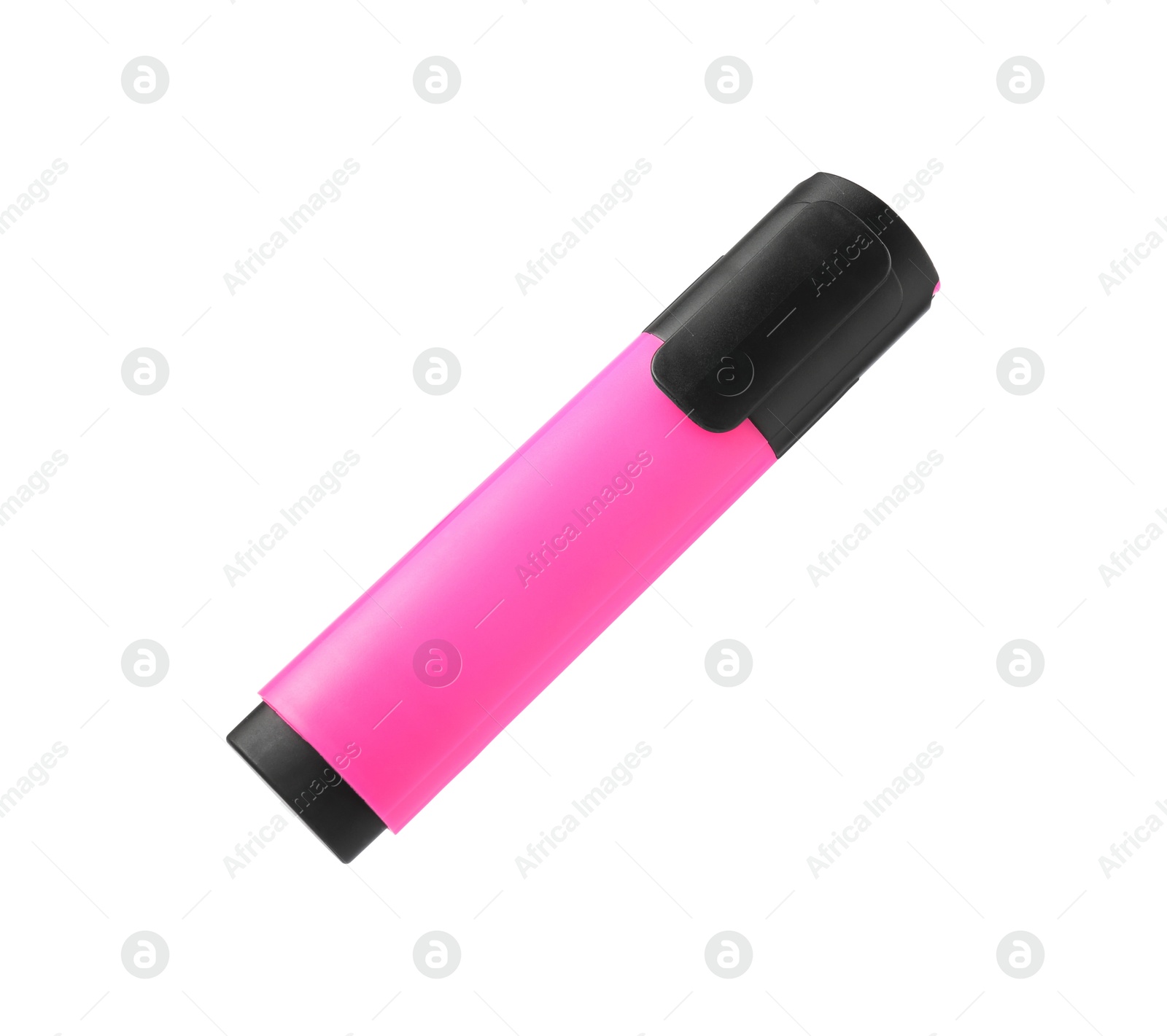 Photo of One bright highlighter in air isolated on white