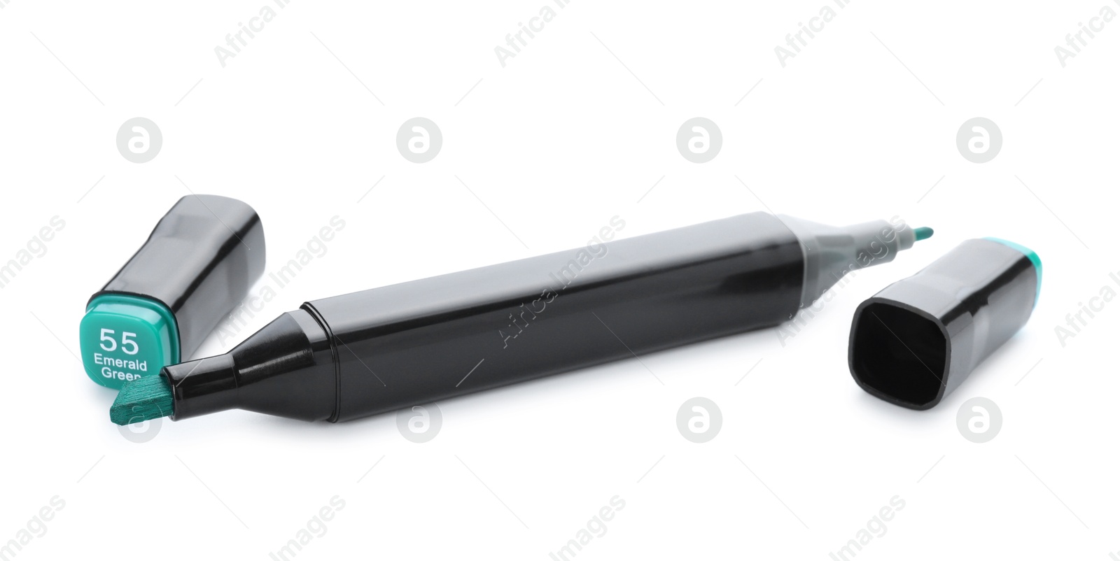 Photo of One double sided marker isolated on white