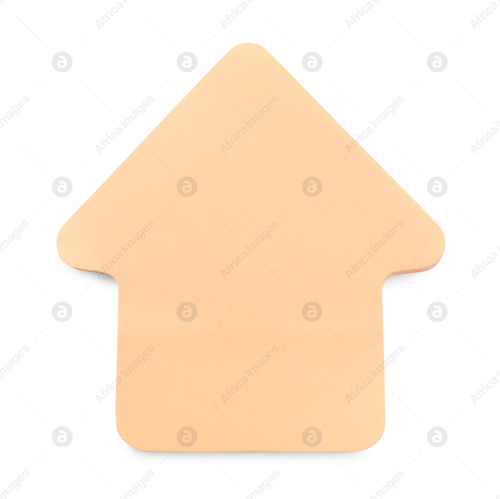 Photo of One color paper arrow isolated on white, top view