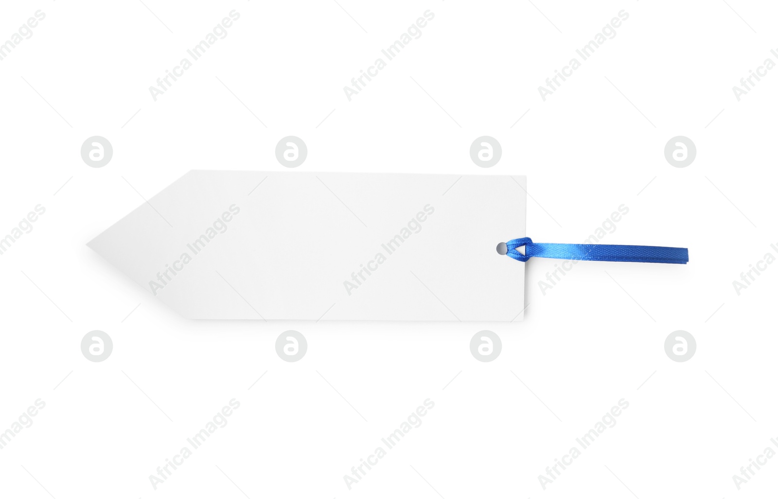 Photo of One paper bookmark isolated on white, top view