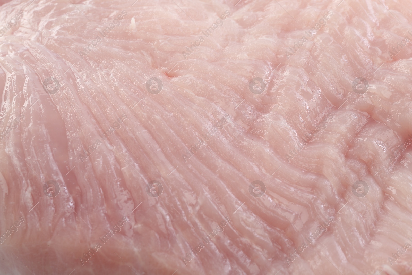 Photo of Raw turkey meat as background, closeup view