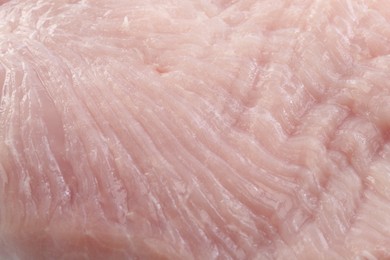 Raw turkey meat as background, closeup view