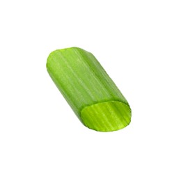 Photo of Piece of fresh chopped green onion isolated on white