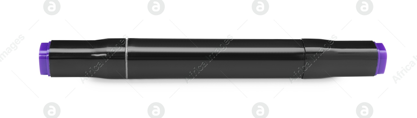 Photo of One double sided marker isolated on white