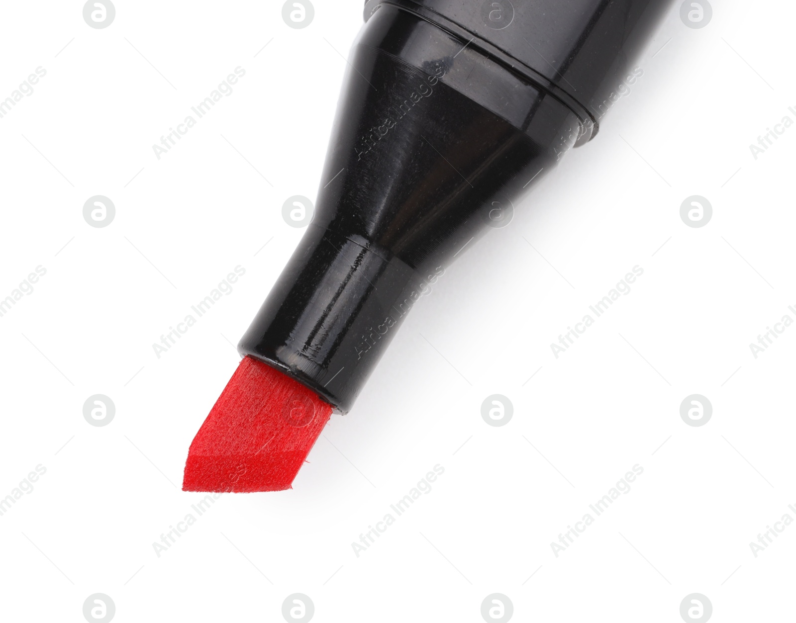 Photo of One color marker isolated on white, top view