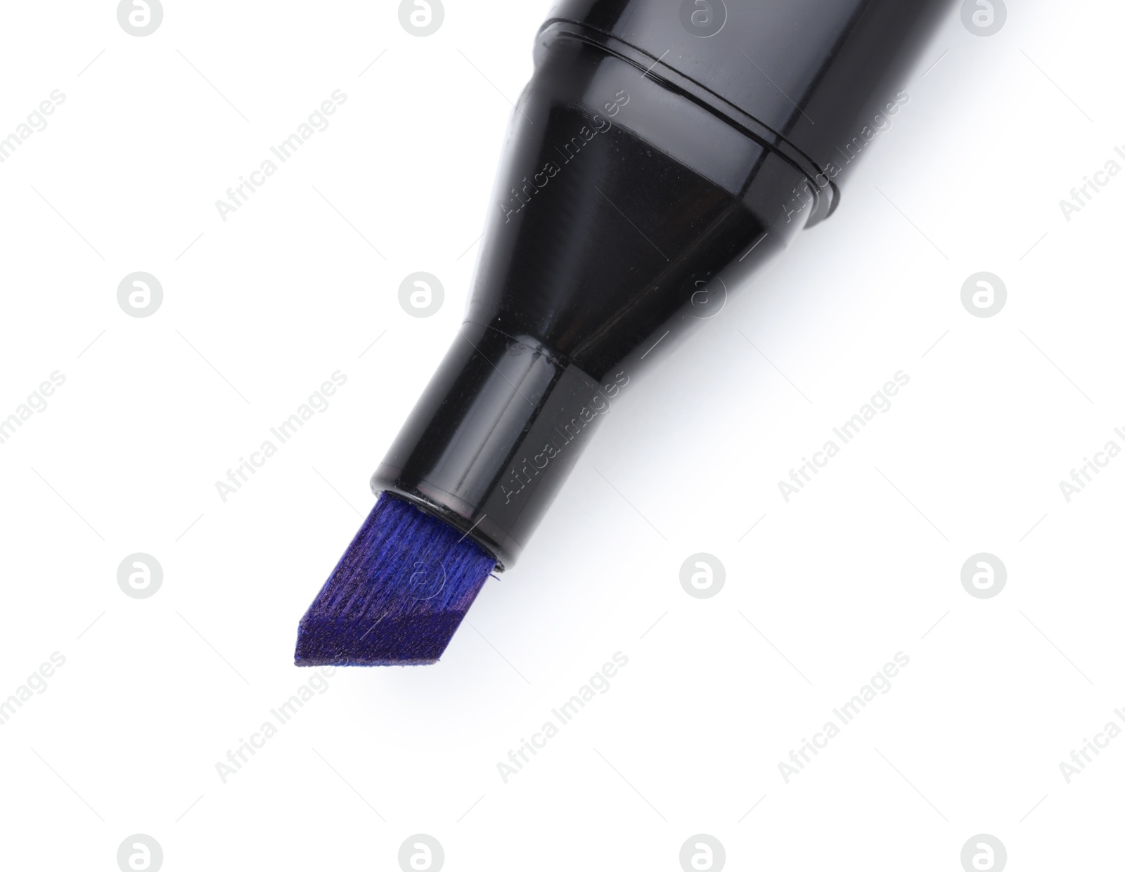 Photo of One color marker isolated on white, top view