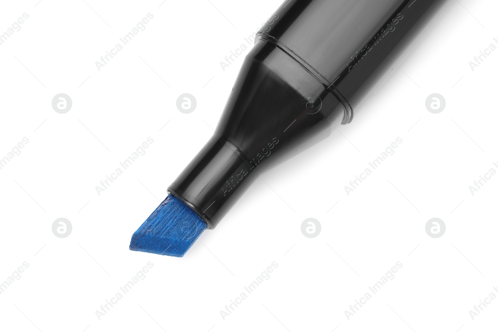 Photo of One color marker isolated on white, top view