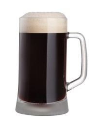 Photo of Full mug of beer isolated on white