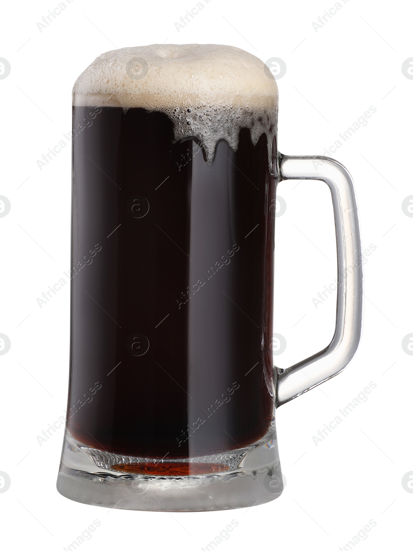 Photo of Full mug of beer isolated on white