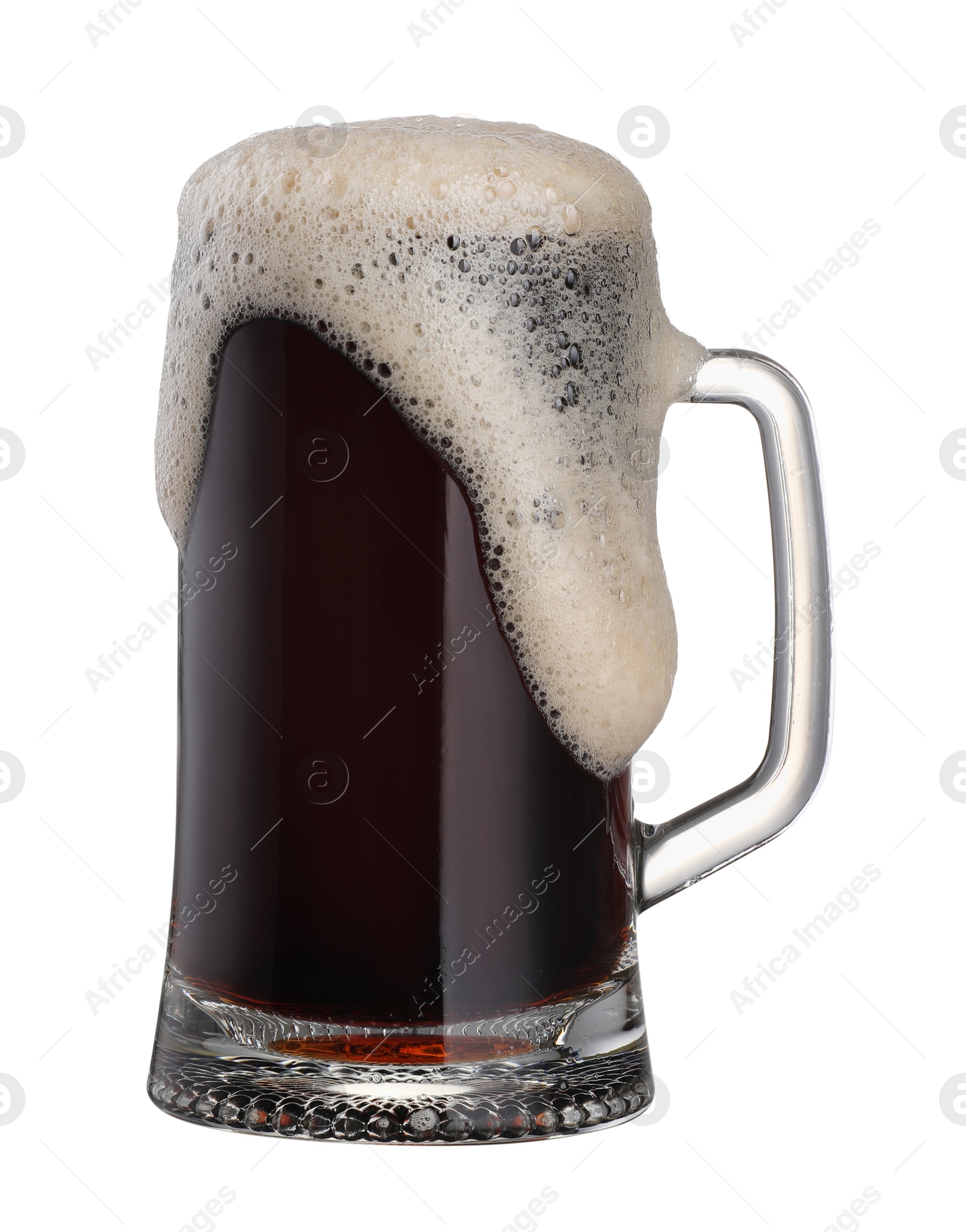 Photo of Full mug of beer isolated on white