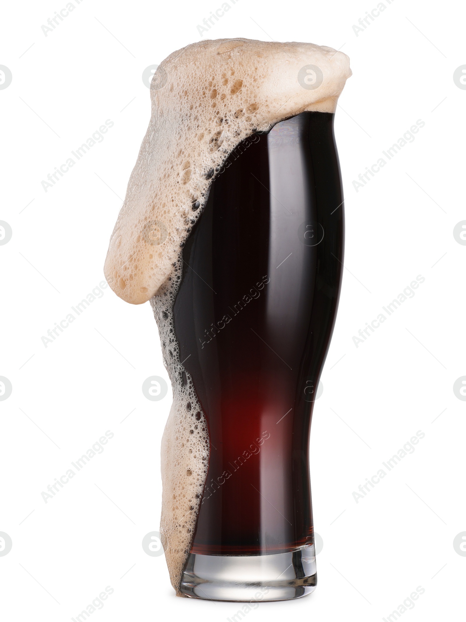 Photo of Full glass of beer isolated on white