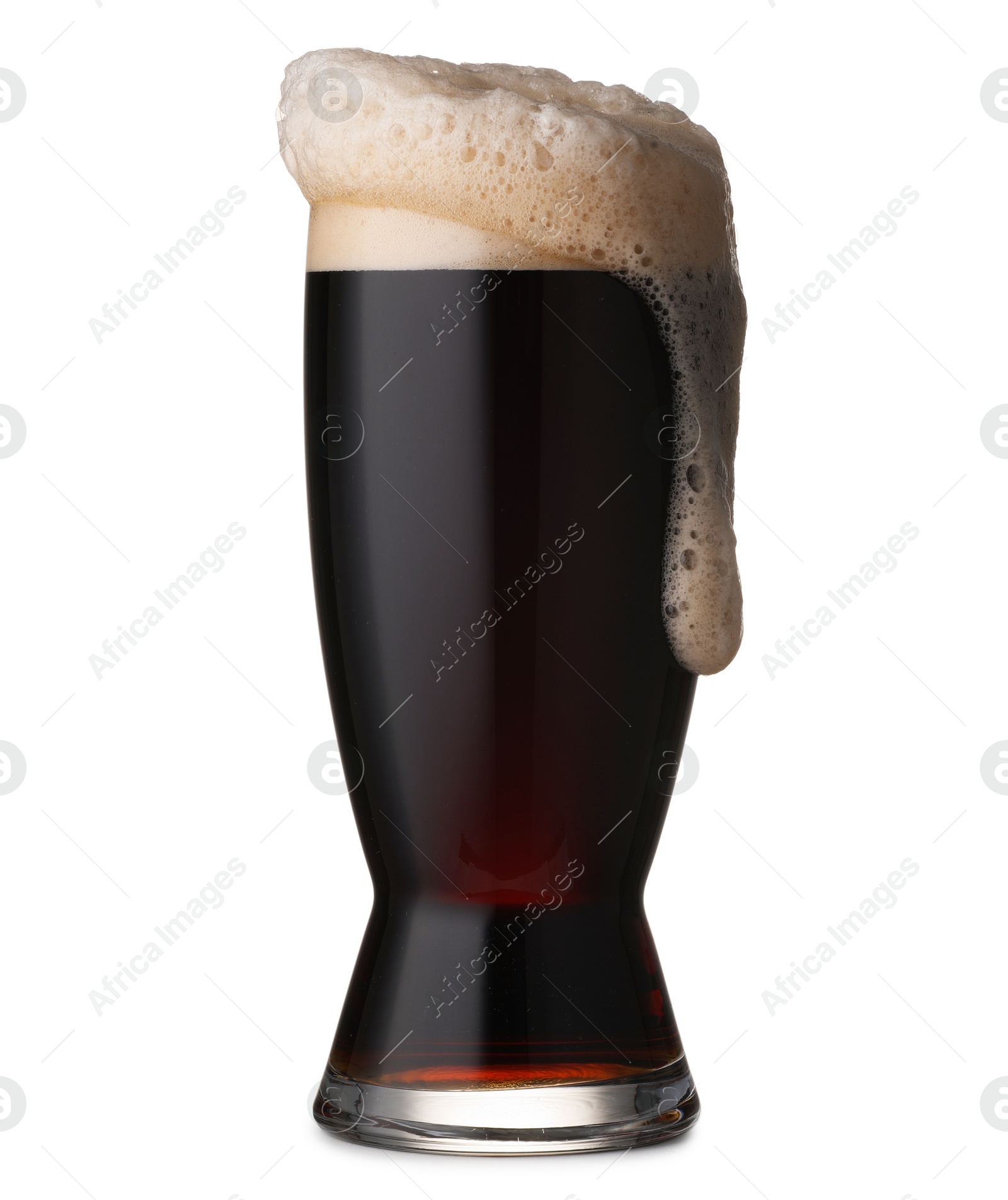 Photo of Full glass of beer isolated on white