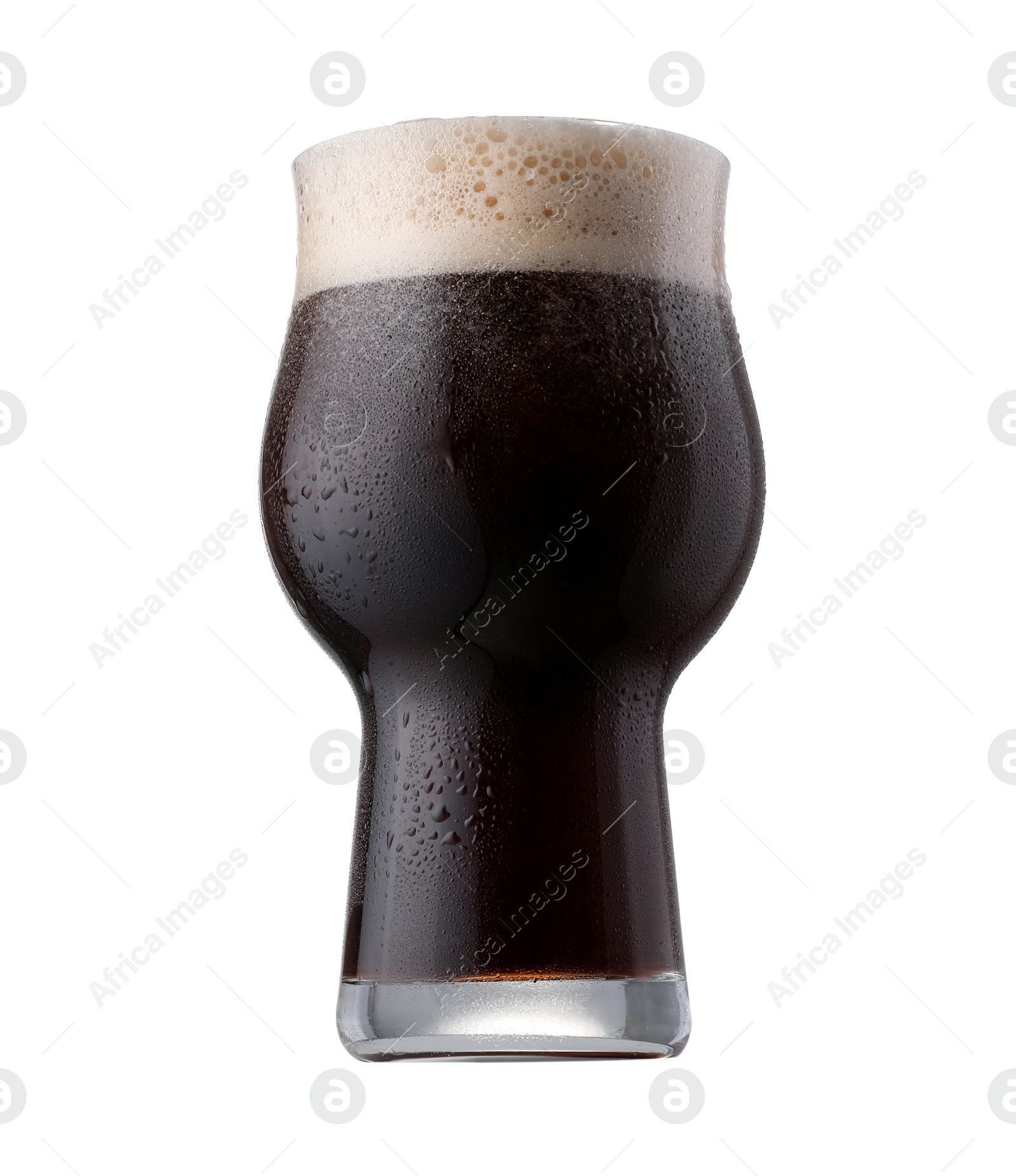 Photo of Full glass of beer isolated on white