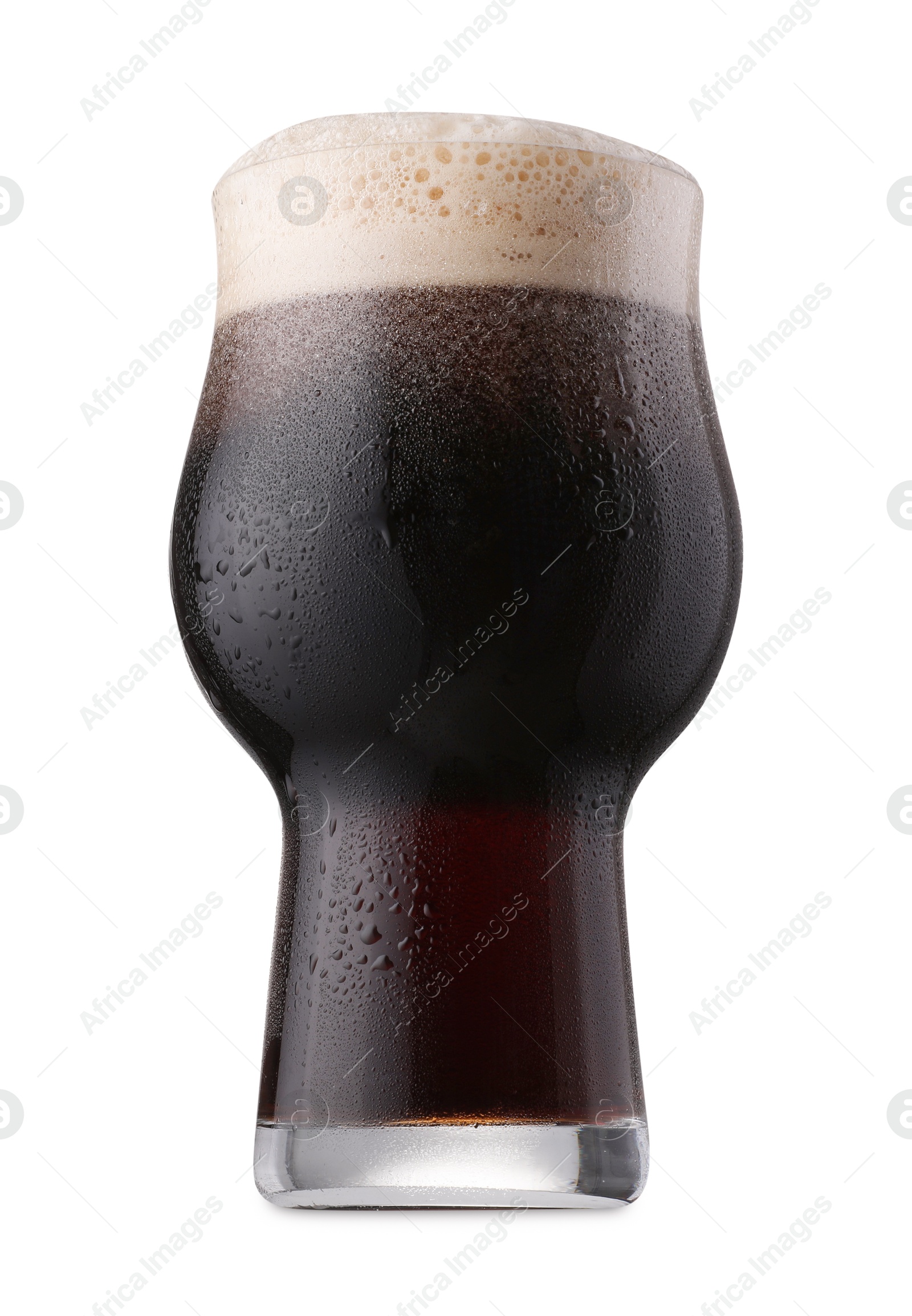 Photo of Full glass of beer isolated on white