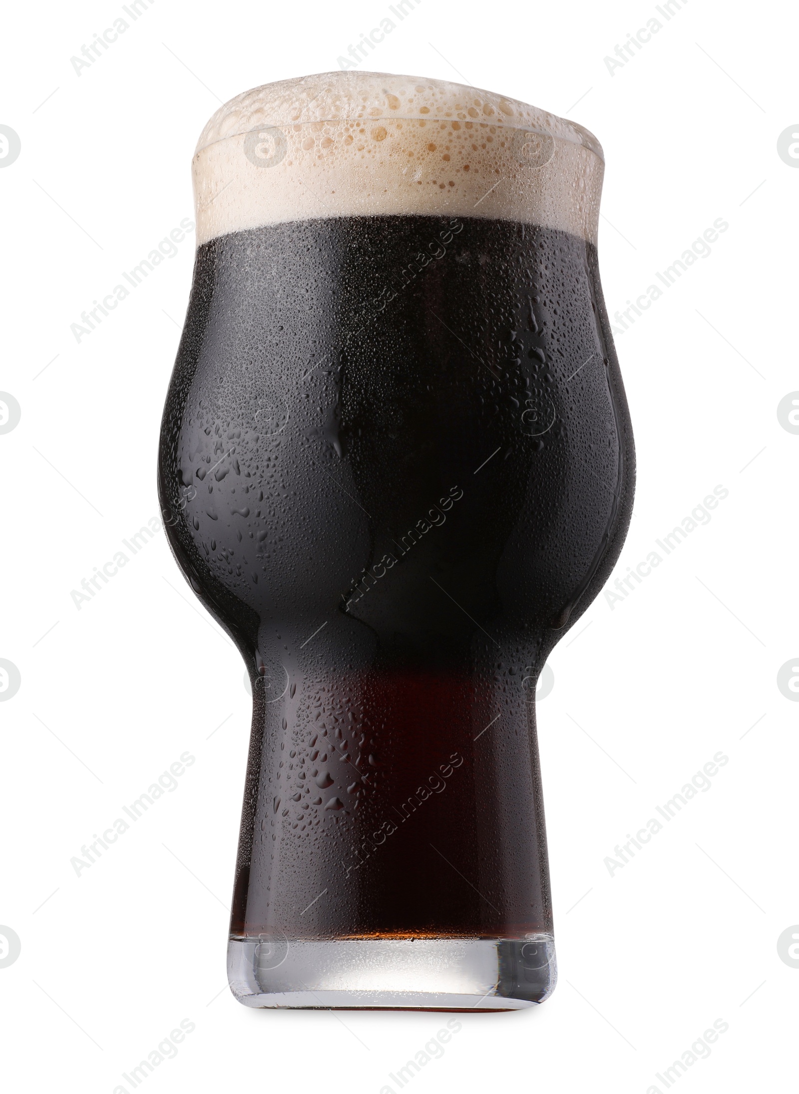 Photo of Full glass of beer isolated on white