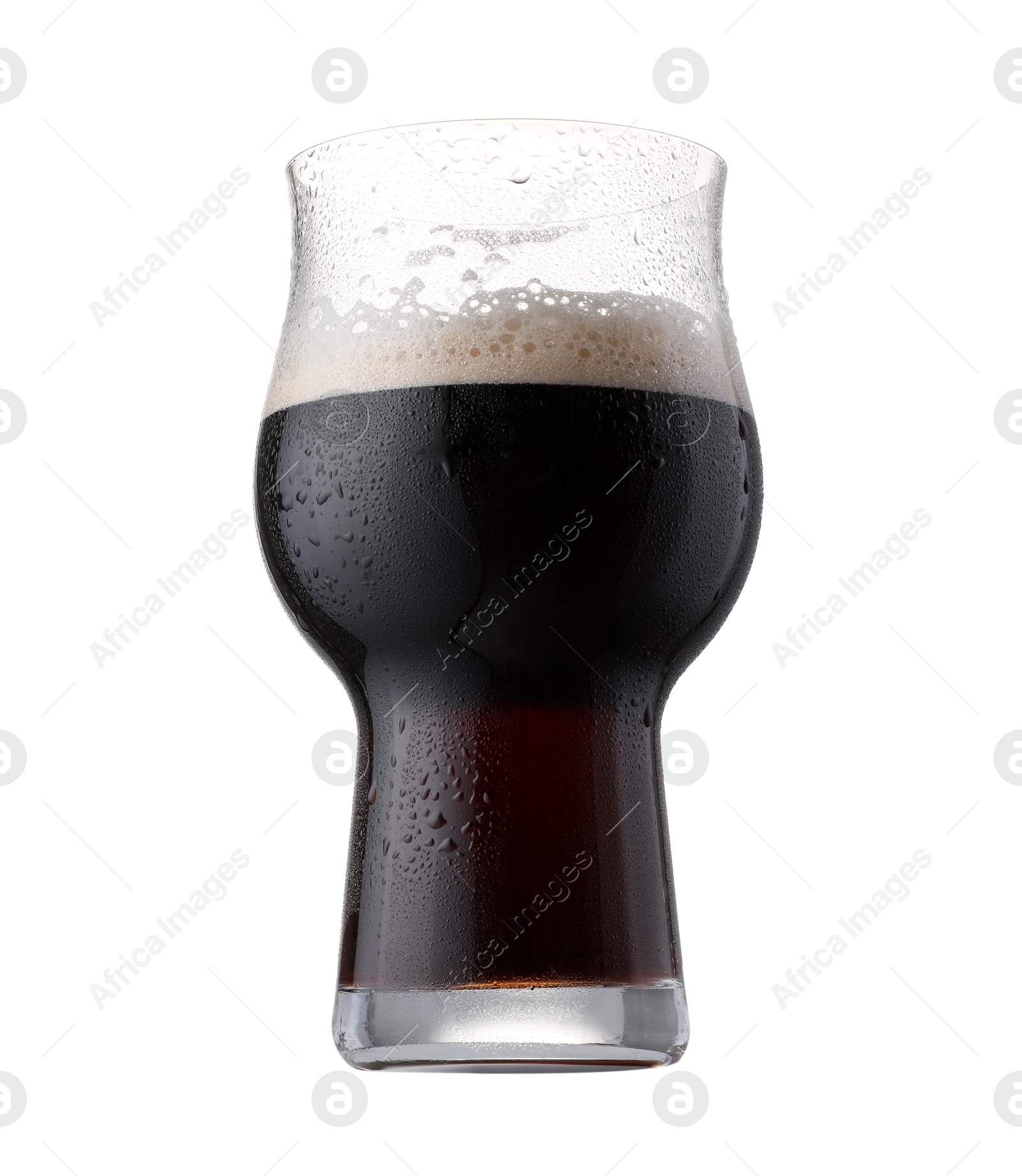 Photo of Full glass of beer isolated on white