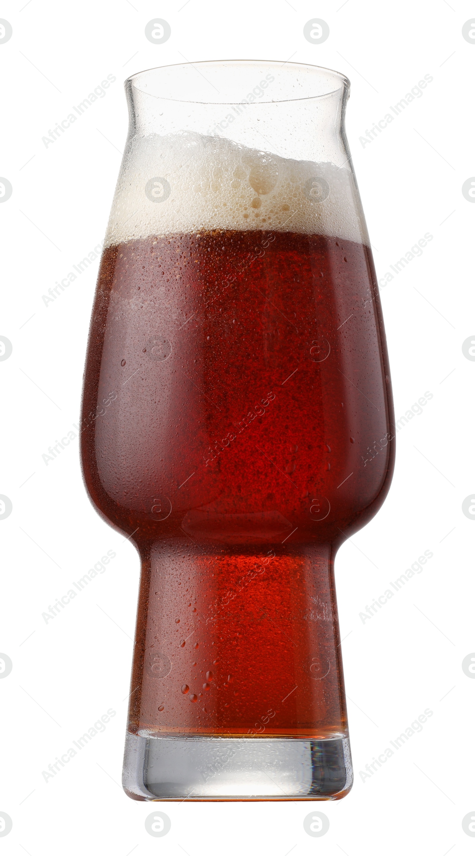 Photo of Full glass of beer isolated on white