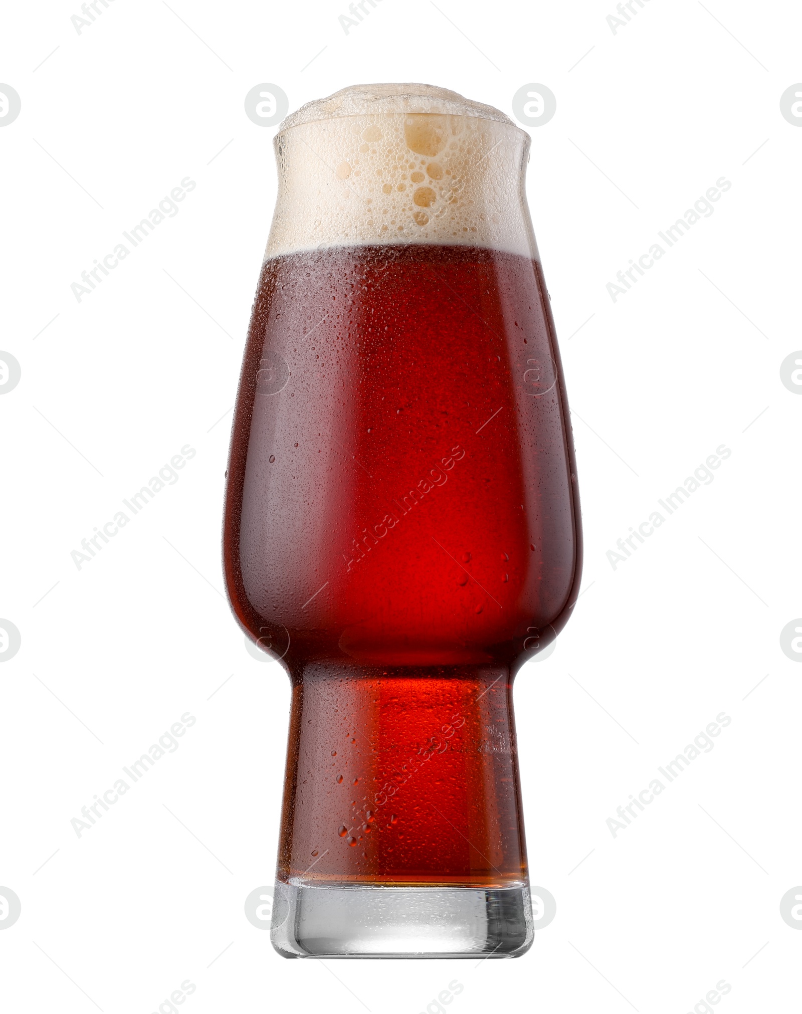 Photo of Full glass of beer isolated on white