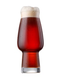 Photo of Full glass of beer isolated on white