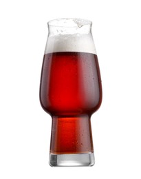 Photo of Full glass of beer isolated on white