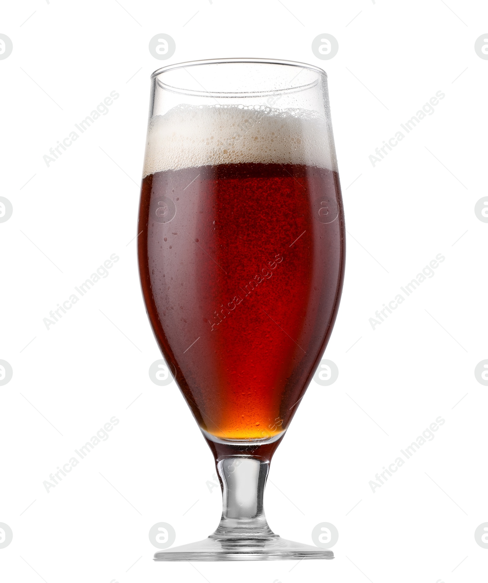 Photo of Full glass of beer isolated on white