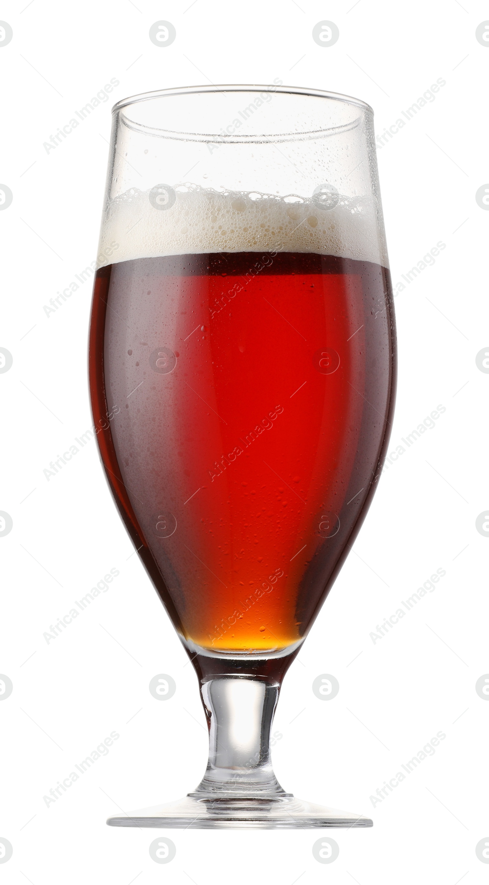 Photo of Full glass of beer isolated on white