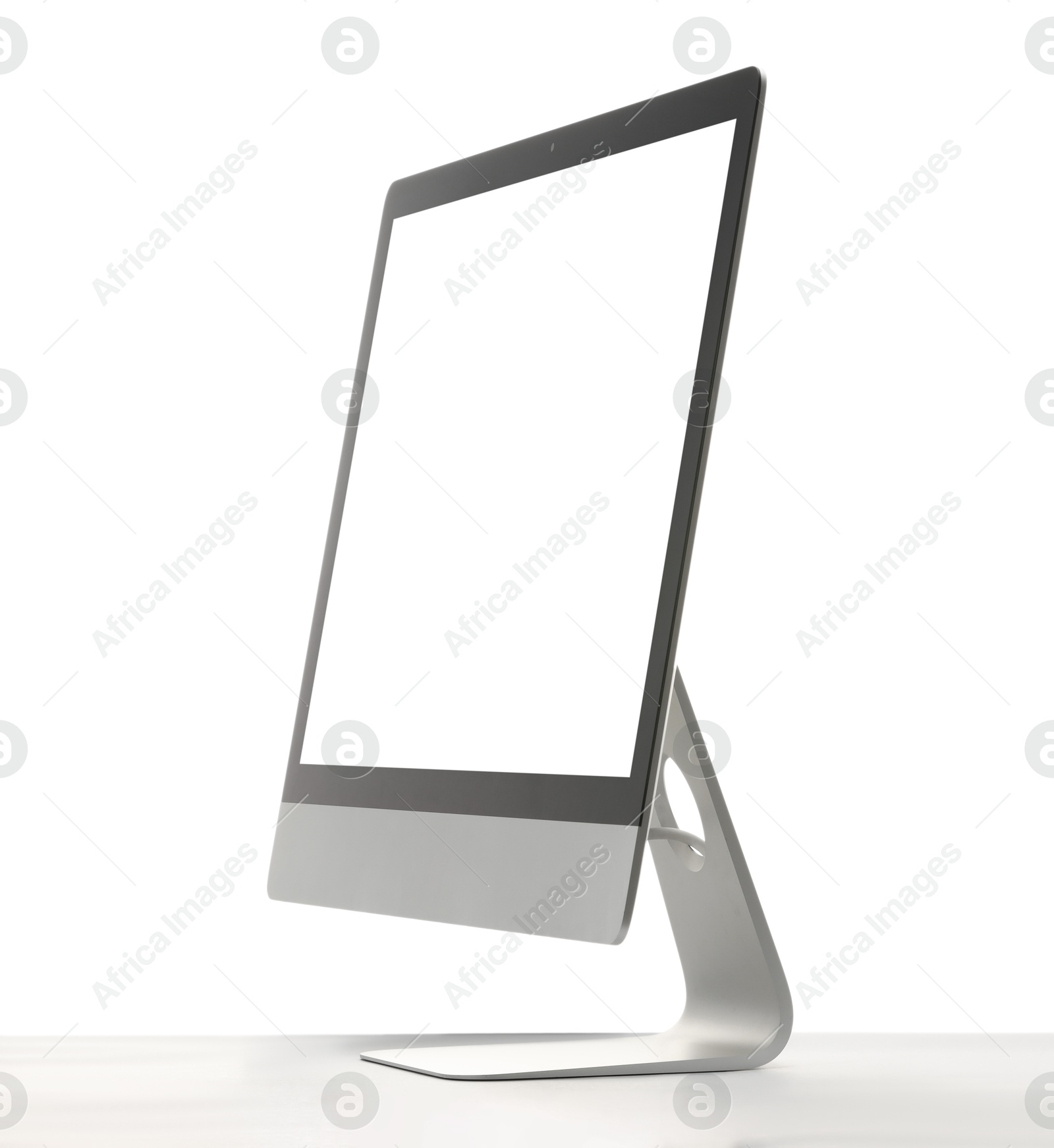 Photo of Computer monitor isolated on white. Modern technology