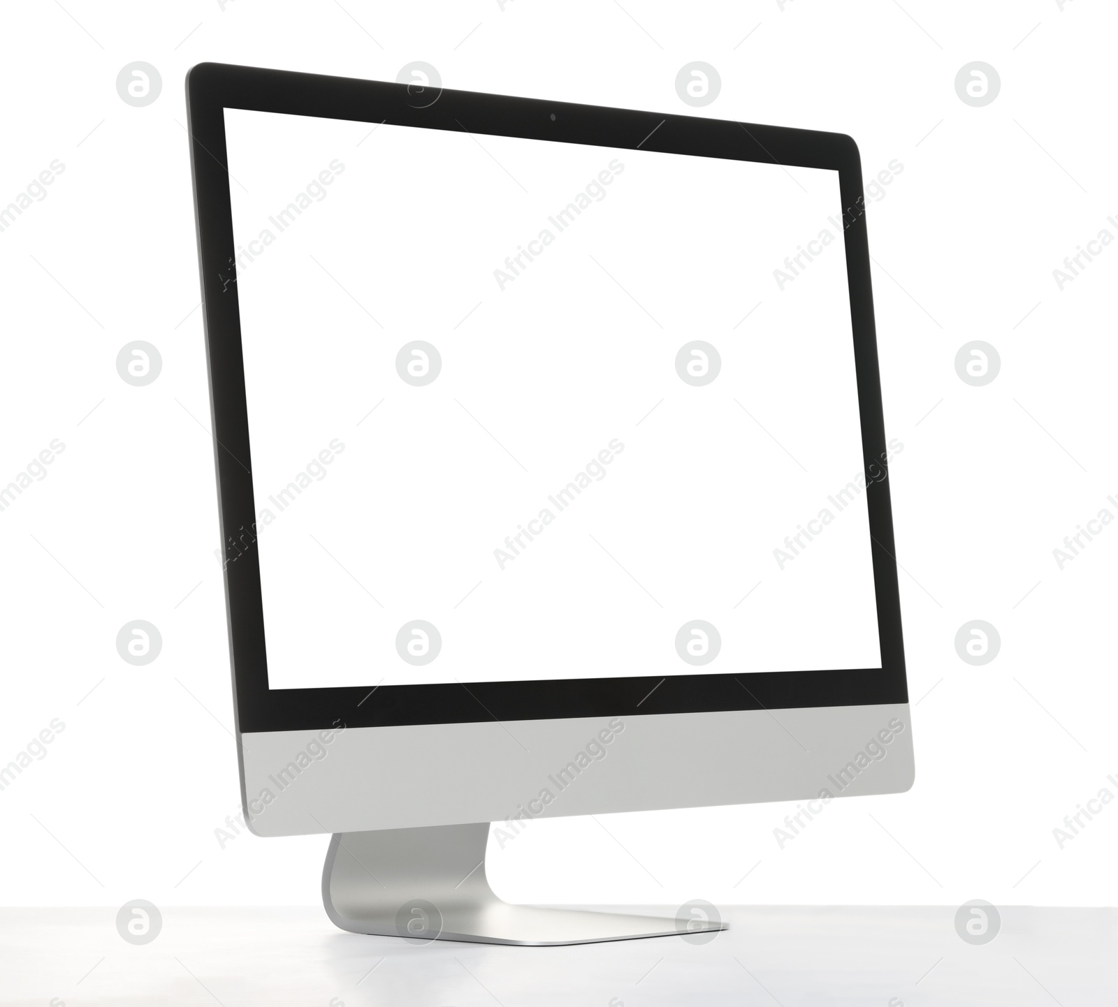 Photo of Computer monitor isolated on white. Modern technology