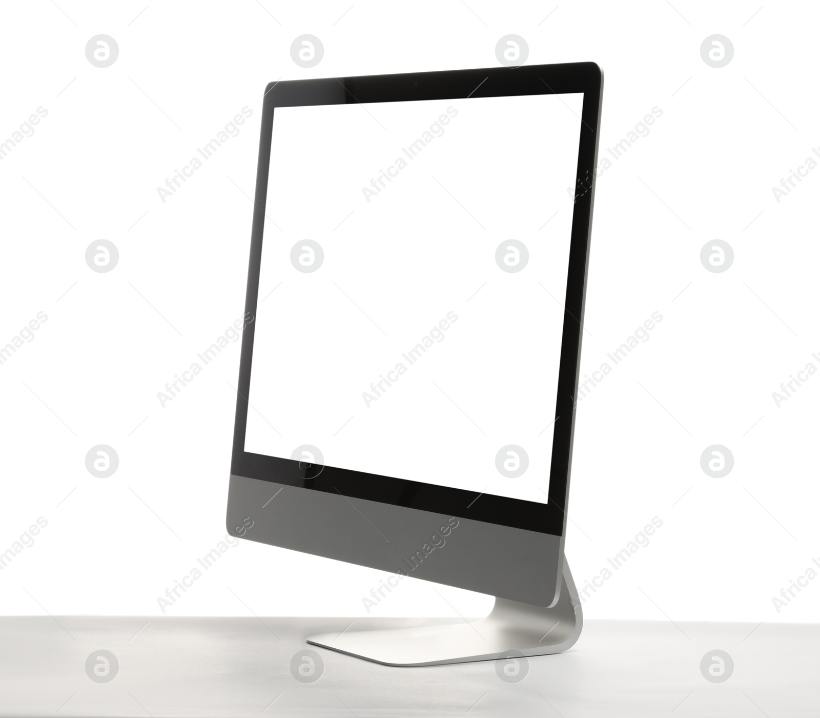 Photo of Computer monitor isolated on white. Modern technology