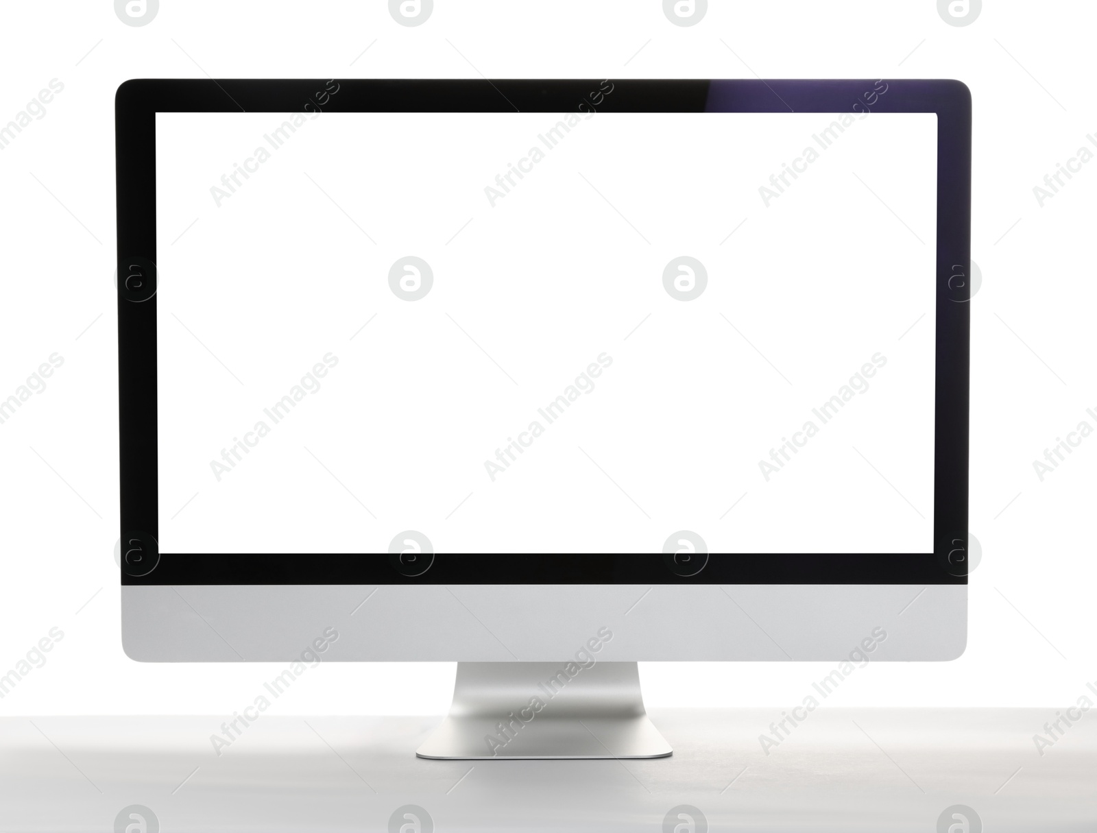 Photo of Computer monitor isolated on white. Modern technology