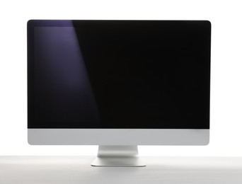 Photo of Computer monitor isolated on white. Modern technology