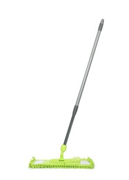 Microfiber mop isolated on white. Cleaning equipment