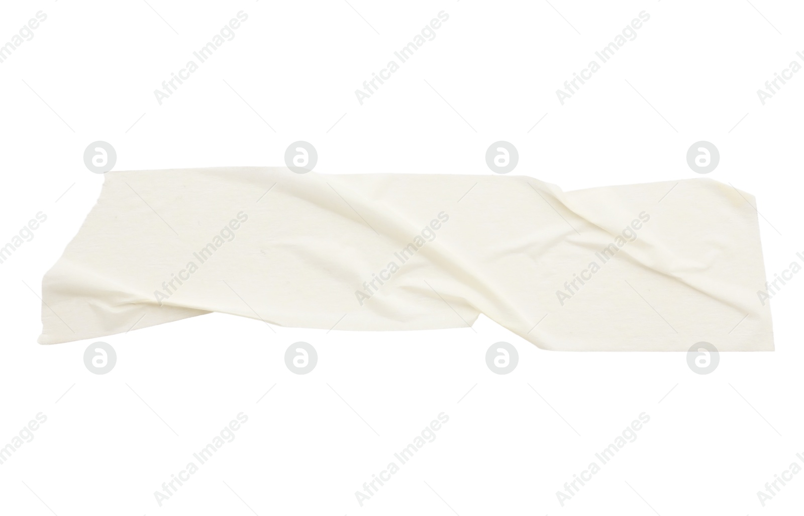 Photo of Strip of masking tape isolated on white, top view