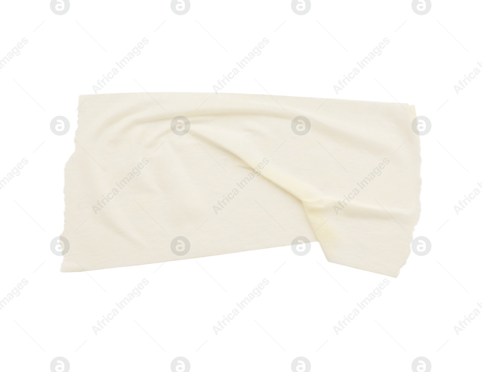 Photo of Strip of masking tape isolated on white, top view