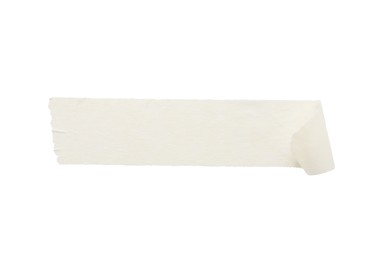 Photo of Strip of masking tape isolated on white, top view