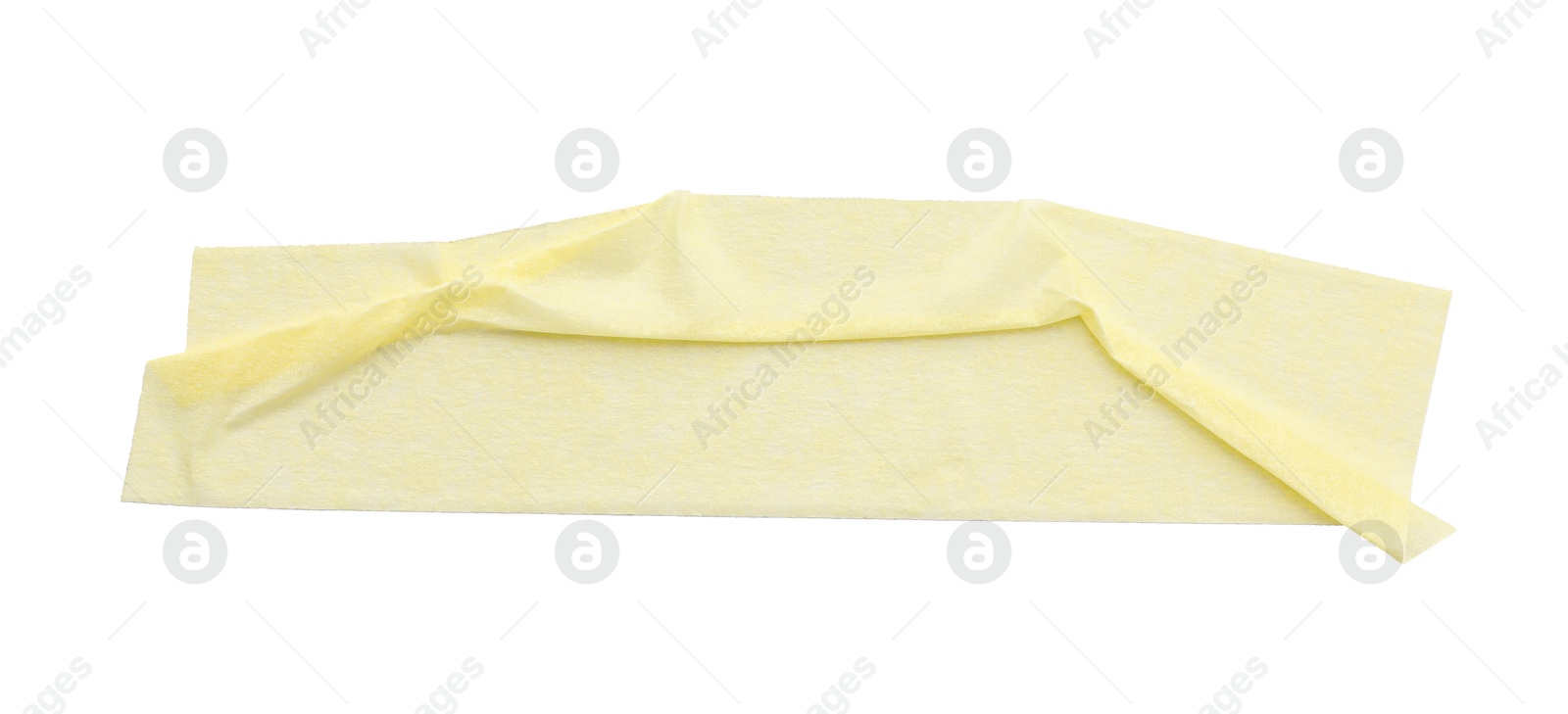 Photo of Strip of masking tape isolated on white, top view