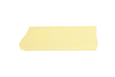 Photo of Strip of masking tape isolated on white, top view